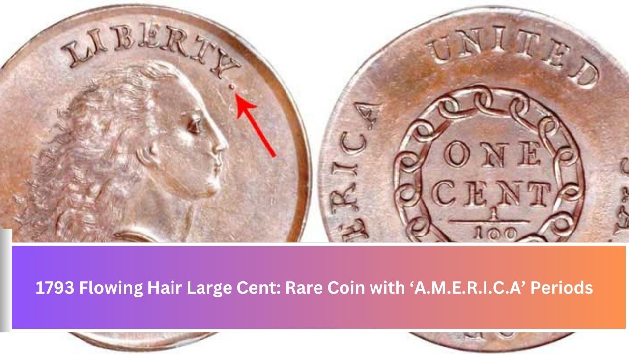 1793 Flowing Hair Large Cent: Rare Coin with ‘A.M.E.R.I.C.A’ Periods