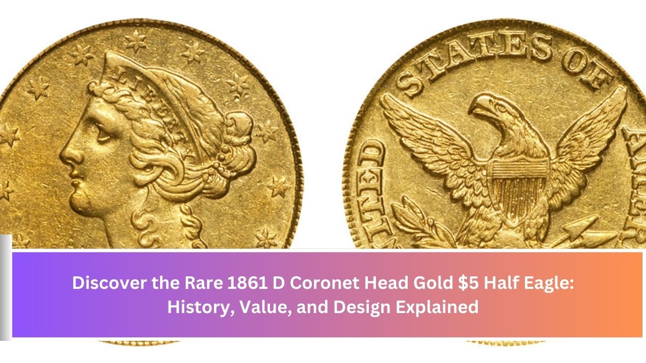 Discover the Rare 1861 D Coronet Head Gold $5 Half Eagle: History, Value, and Design Explained