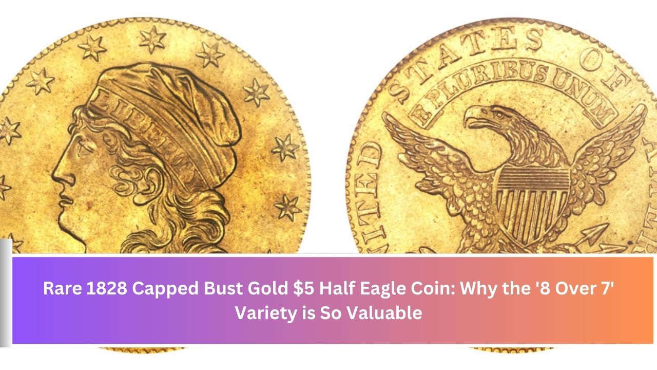 Rare 1828 Capped Bust Gold $5 Half Eagle Coin: Why the '8 Over 7' Variety is So Valuable